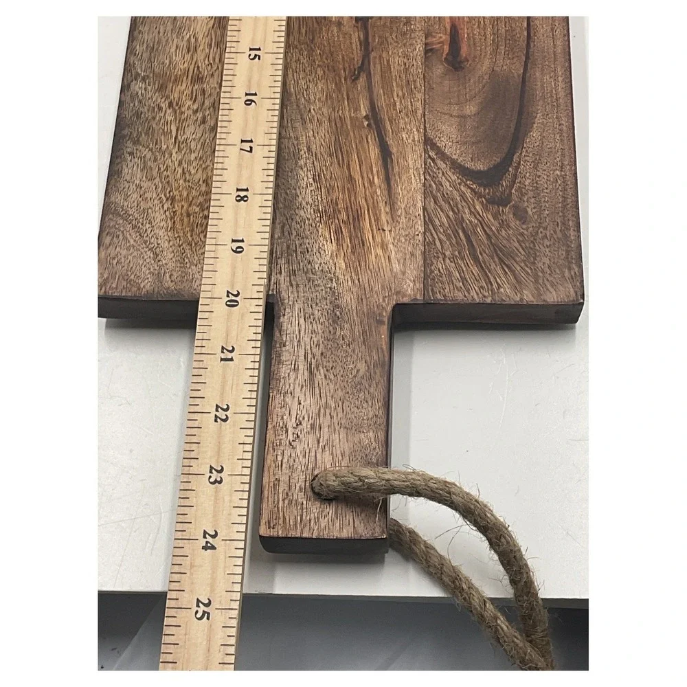Handmade‎ Wood Cutting Board with Handle, Rectangular